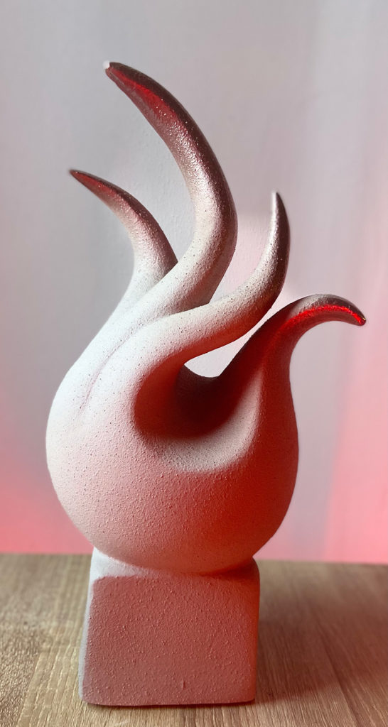 Sculpture Flamme d'argent - Le Monde d'Annezo